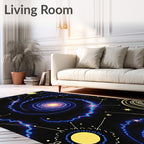 Cosmic Galaxy Swirl Celestial Rug
