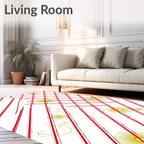 Red Sunshine Geometric Medallion Rug