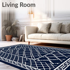 Intricate Geometric Lattice Pattern Rug