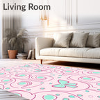 Whimsical Bows Swirls Pattern Rug