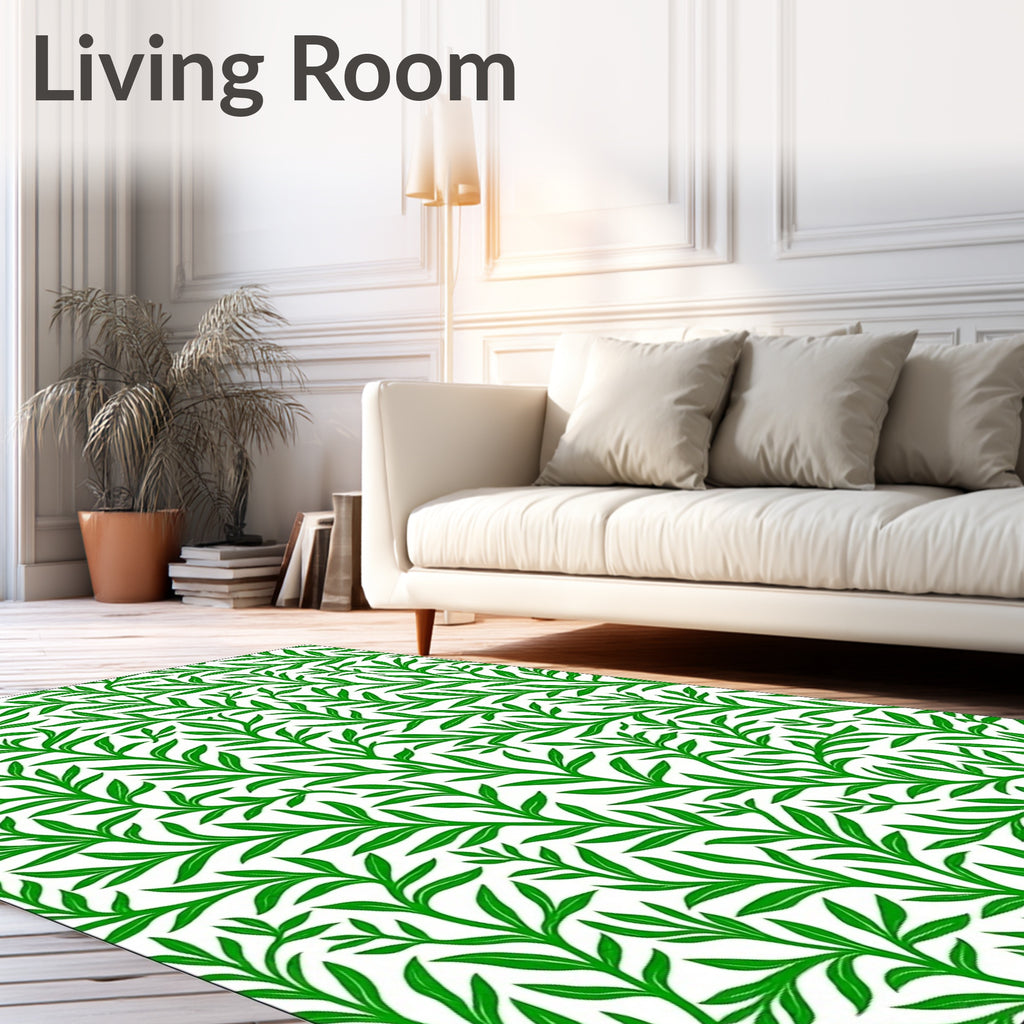 Evergreen Leaf Pattern Rug