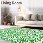 Evergreen Leaf Pattern Rug