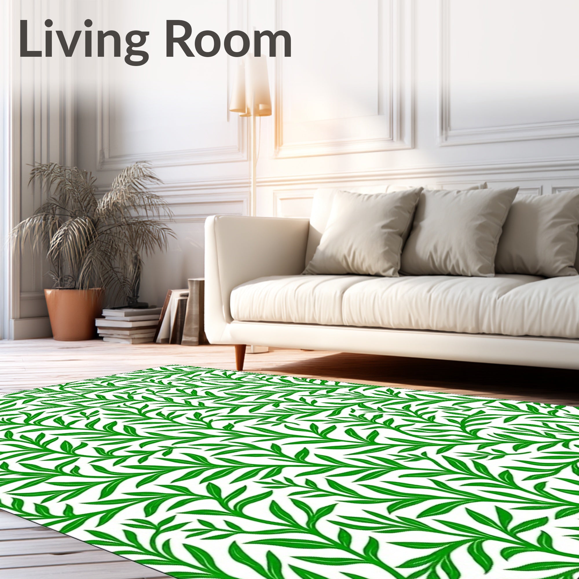 Evergreen Leaf Pattern Rug