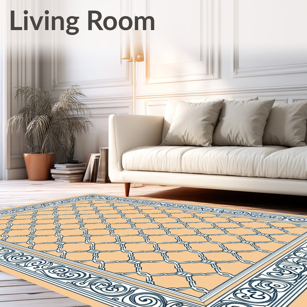 Ornate Interlocking Pattern Rug