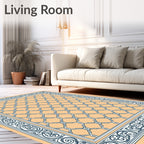 Ornate Interlocking Pattern Rug
