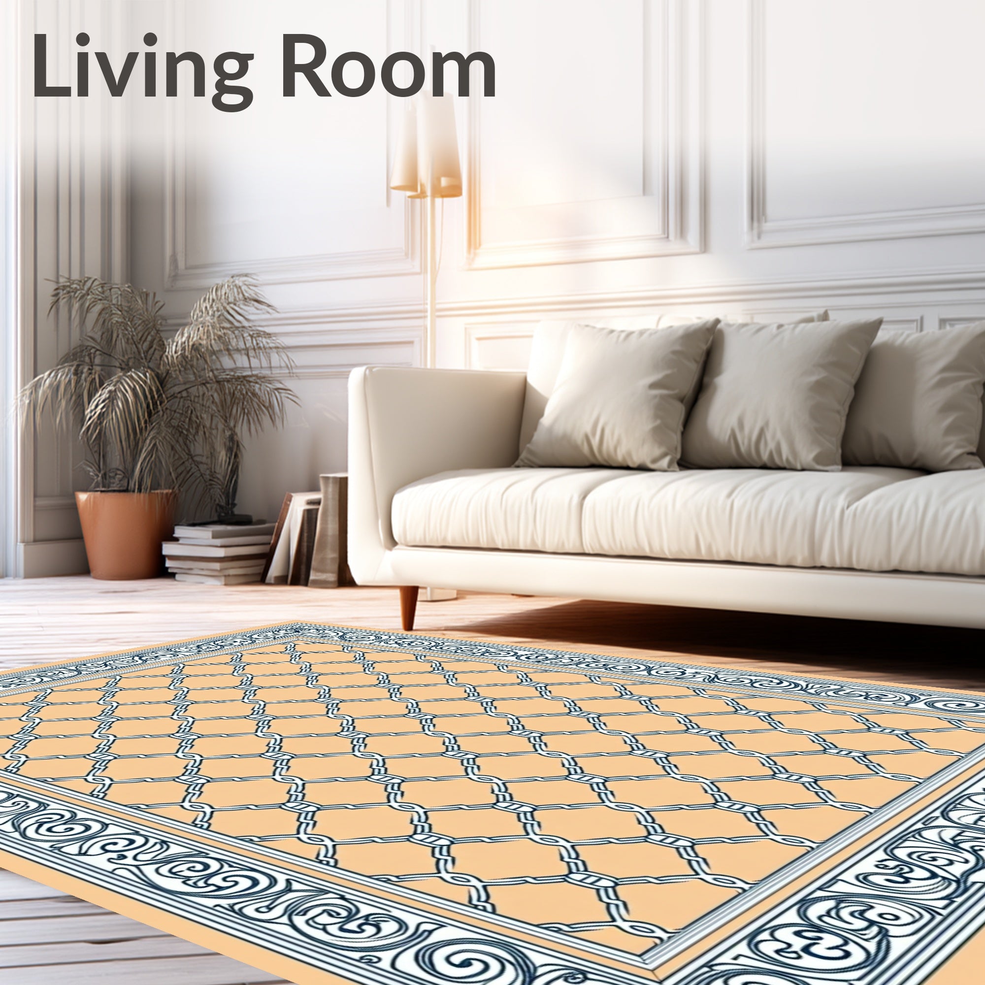 Ornate Interlocking Pattern Rug