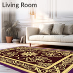 Ornate Floral Art Nouveau Design Rug