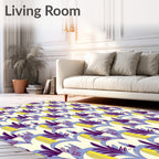 Art Deco Floral Geometric Pattern Rug