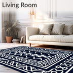 Navajo Inspired Geometric Pattern Rug