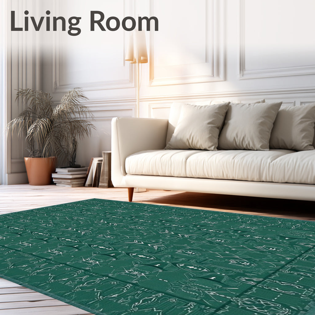 Abstract Circuit Board Pattern Rug