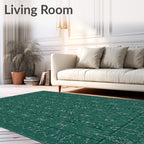 Abstract Circuit Board Pattern Rug