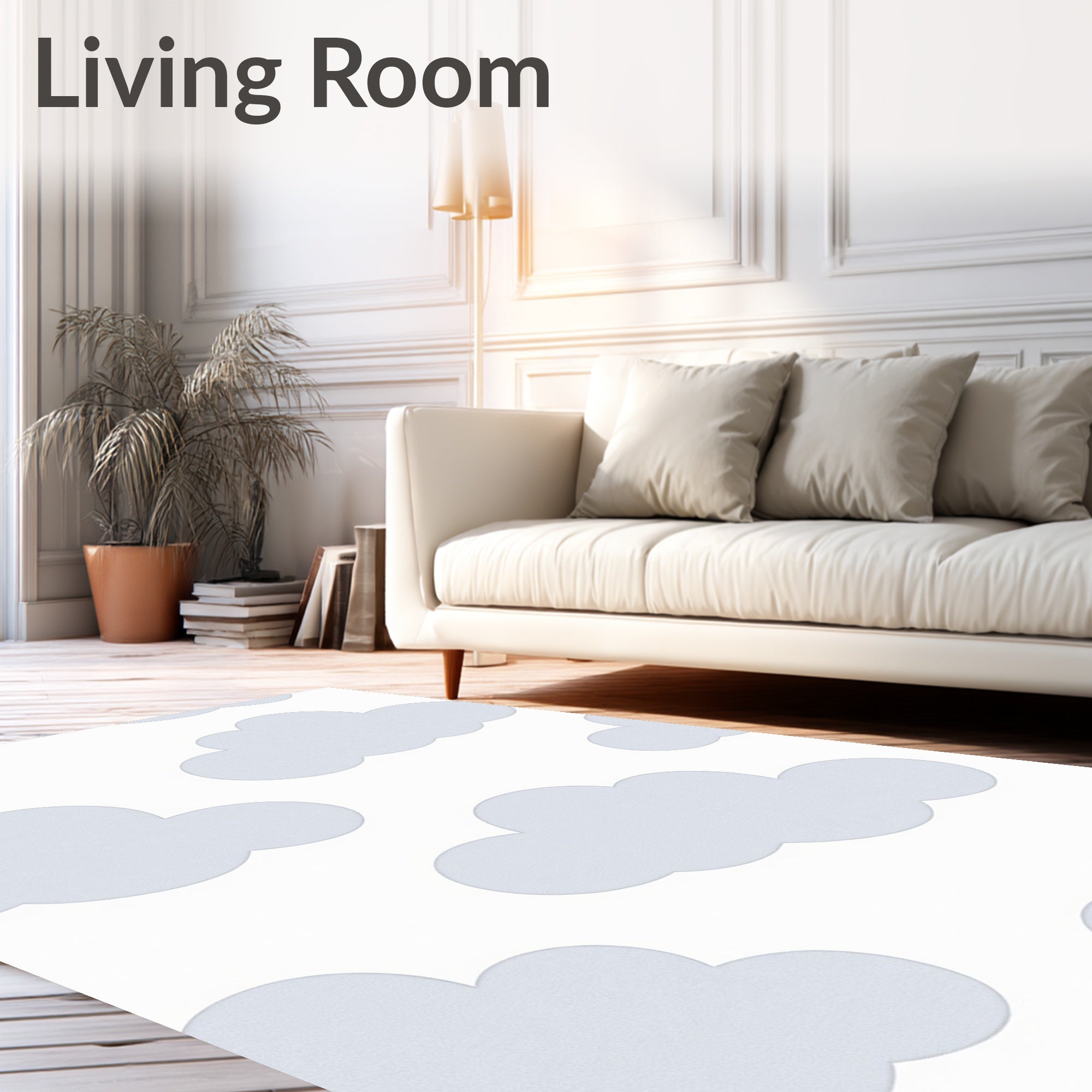 Soft Cloud Pattern Accent Rug