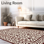Elegant Floral Vine Blossom Pattern Rug
