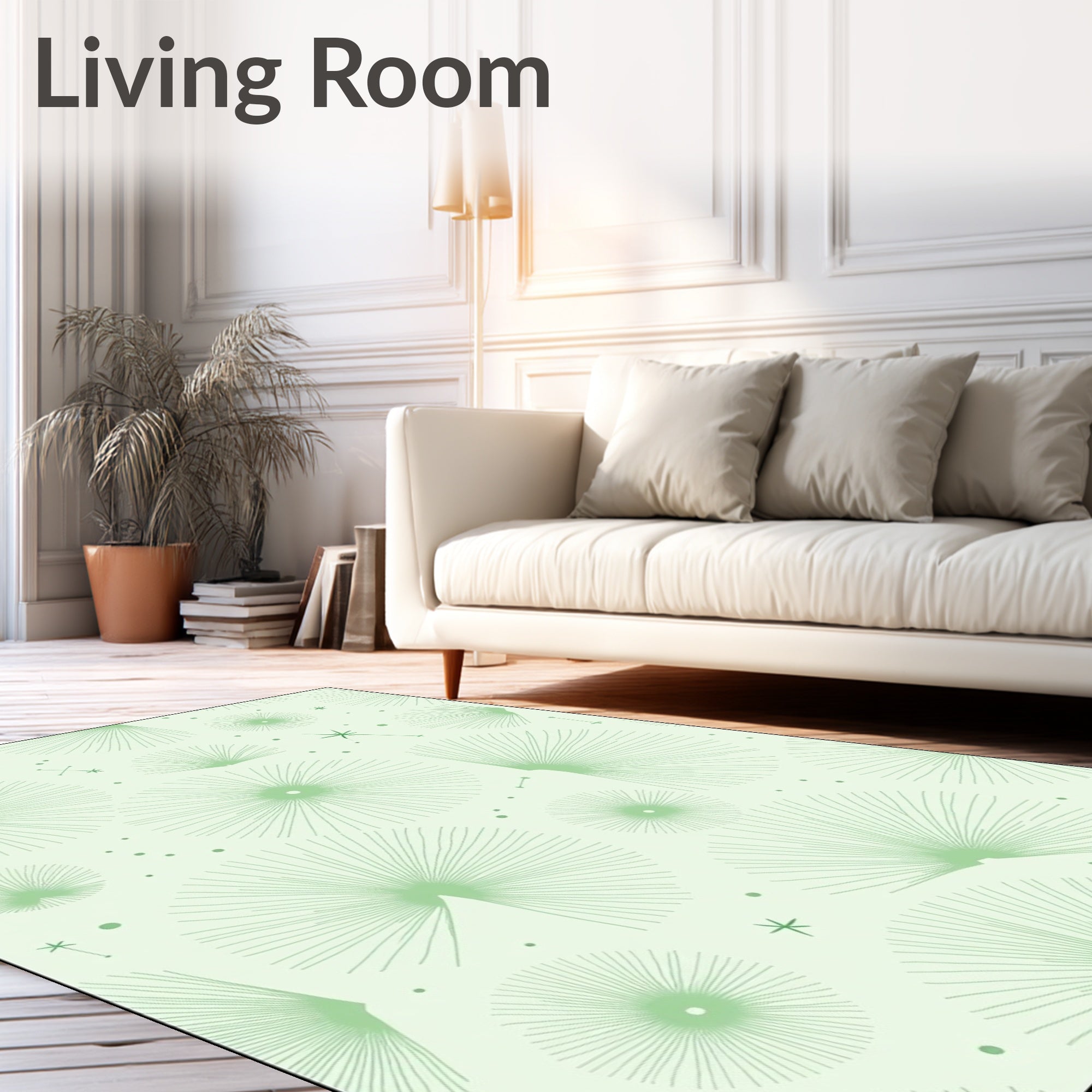 Starburst Mid Century Modern Pattern Rug