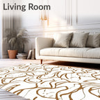 Abstract Organic Line Pattern Rug