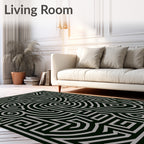 Abstract Maze Geometric Pattern Rug