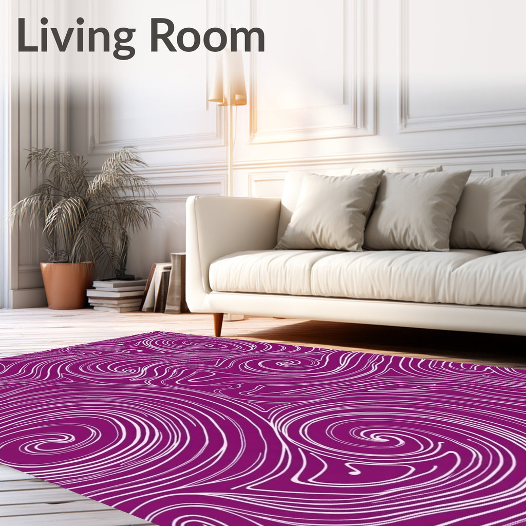 Abstract Swirls Vibrant Pattern Rug