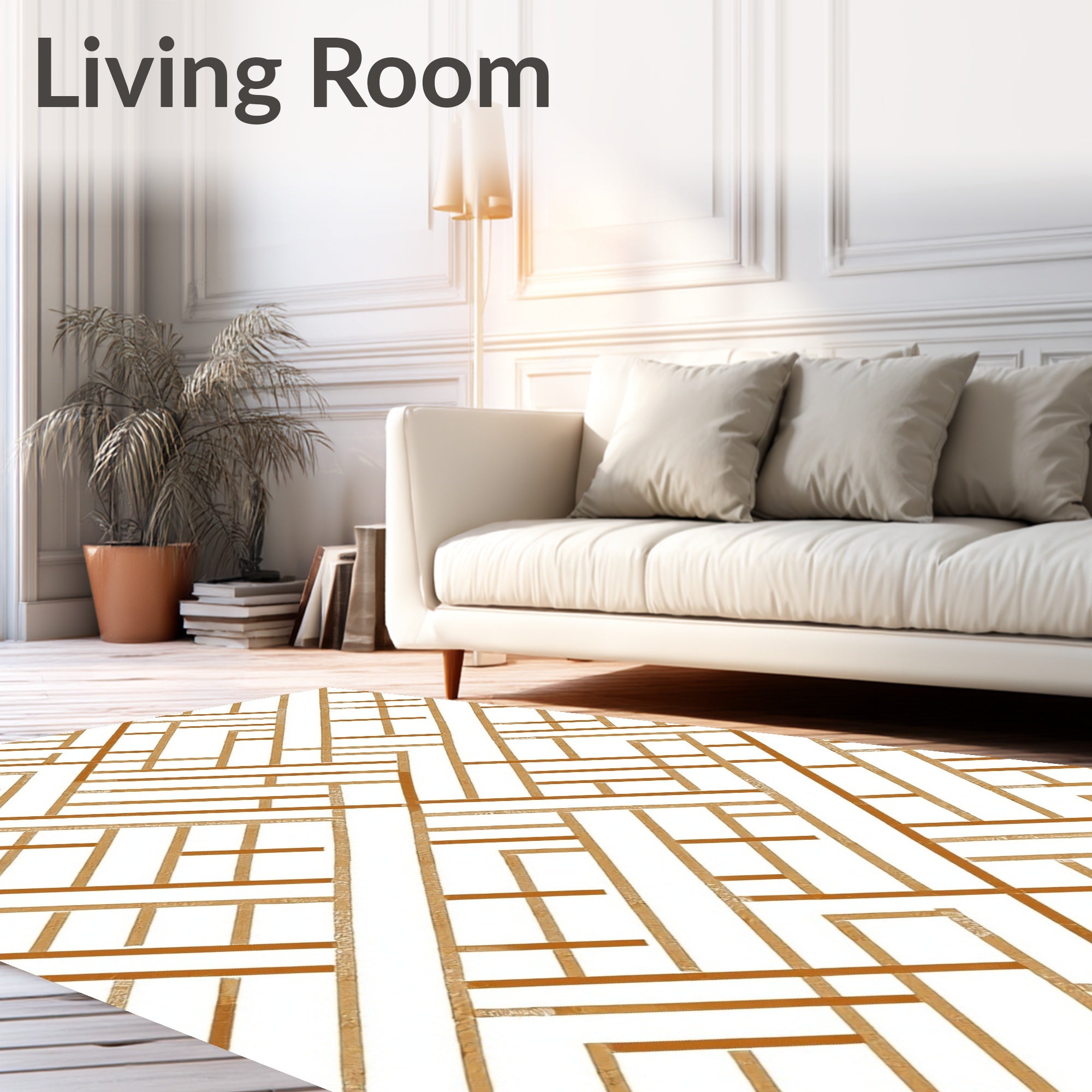 Modern Geometric Lines Rug
