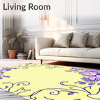 Art Nouveau Floral Vine Pattern Rug