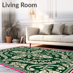 Ornate Floral Symmetry Pattern Rug