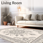 Intricate Floral Mandala Pattern Rug