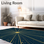 Celestial Sunburst Starry Celestial Rug