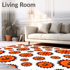 Happy Sun Faces Pattern Rug