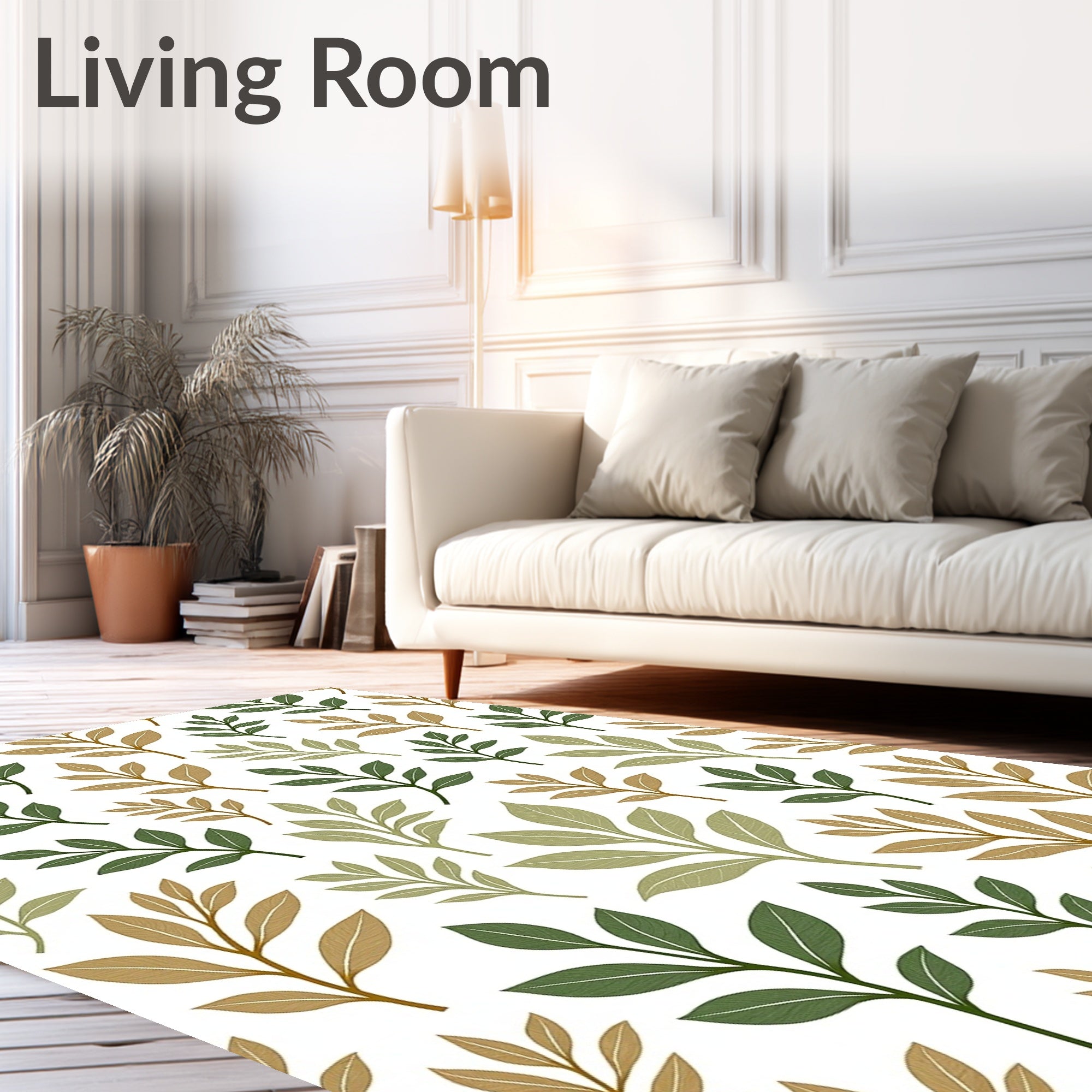 Botanical Branch Pattern Rug