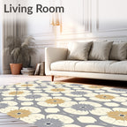 Geometric Floral Pattern Design Rug