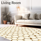 Geometric Honeycomb Style Pattern Rug