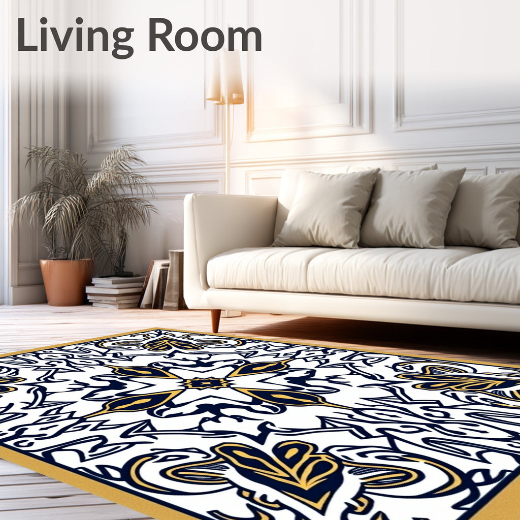 Navajo Inspired Floral Symmetry Rug