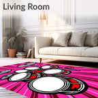 Retro Drum Set Pop Art Design Rug