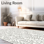 Delicate Vine Botanical Pattern Rug
