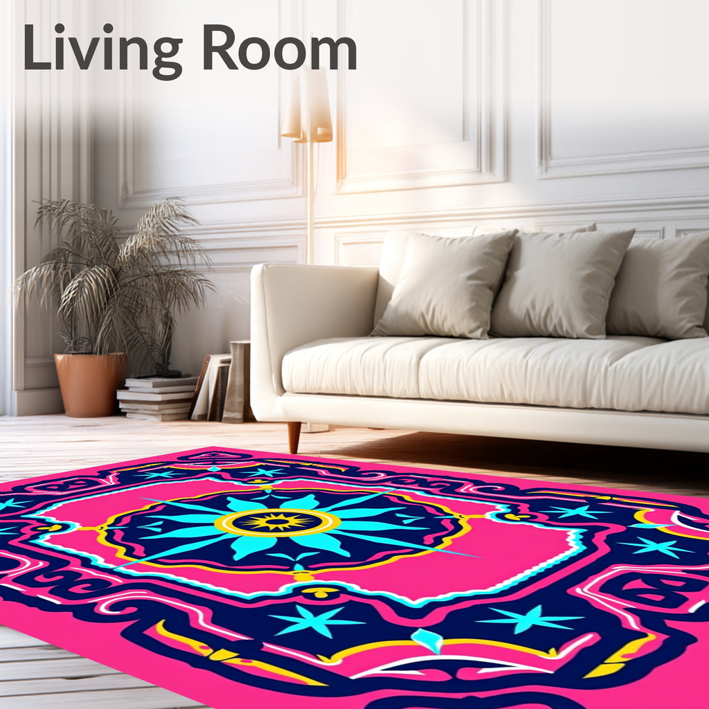 Bold Floral Sunburst Paisley Rug