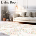 Pastel Whimsical Swirls Pattern Rug