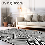 Graphic Maze Optical Illusion Rug