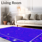 Starry Night Swirl Pattern Rug