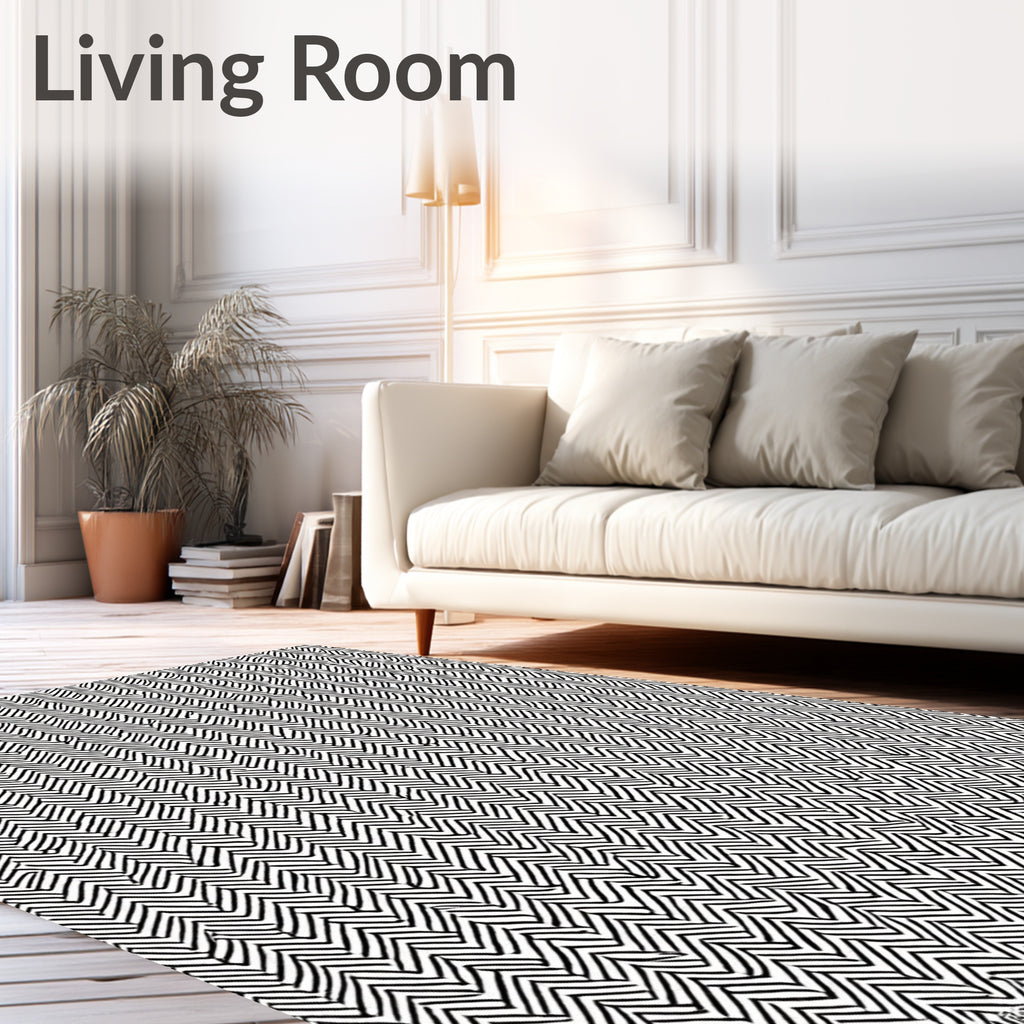 Abstract Zigzag Pattern Rug