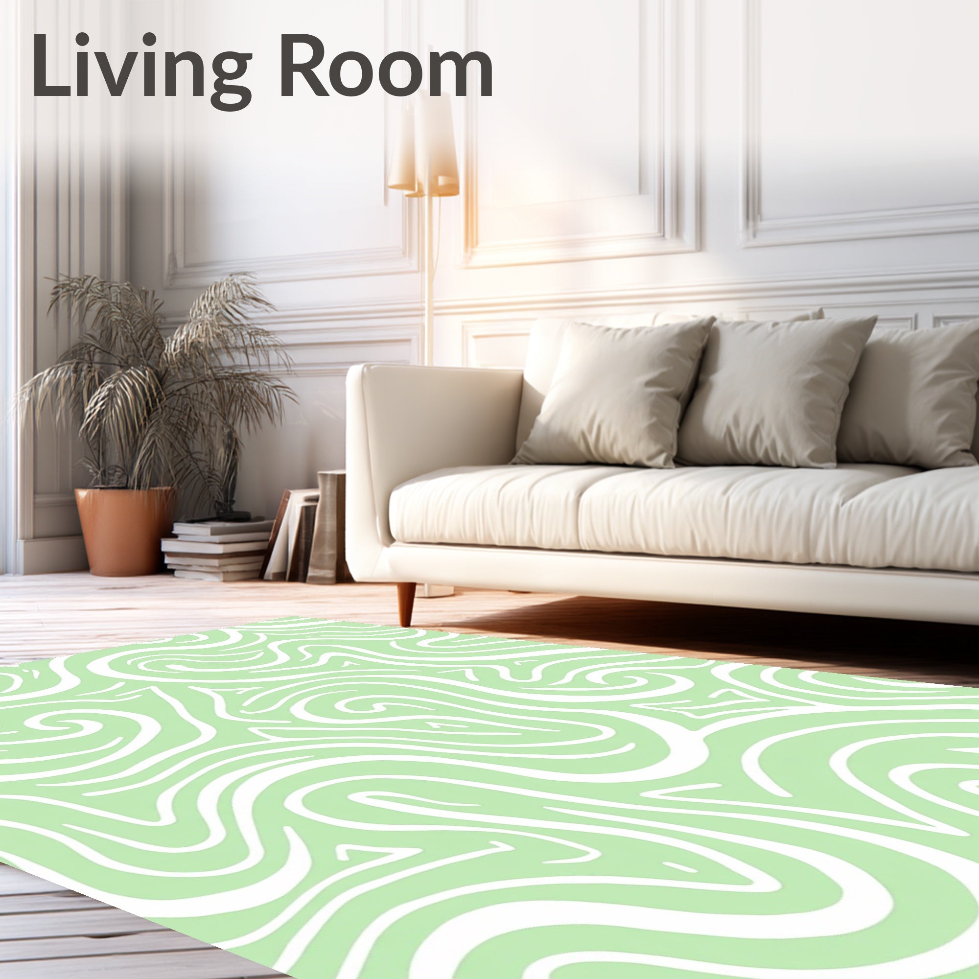 Soft Swirls Abstract Pattern Rug
