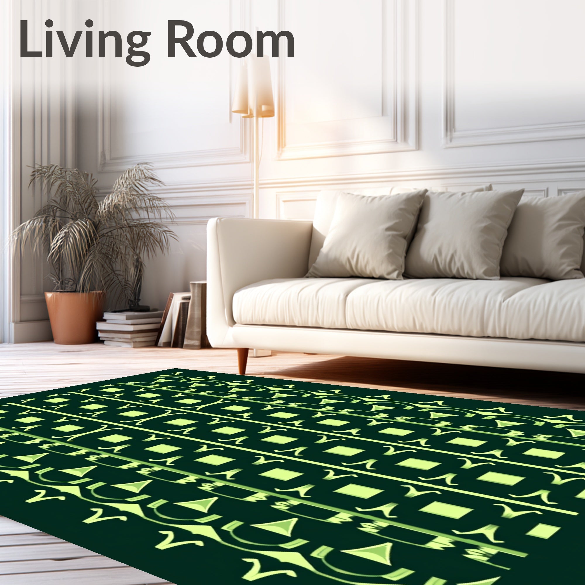 Geometric Lattice Patterned Rug
