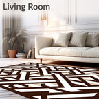 Geometric Interlocking Lines Rug