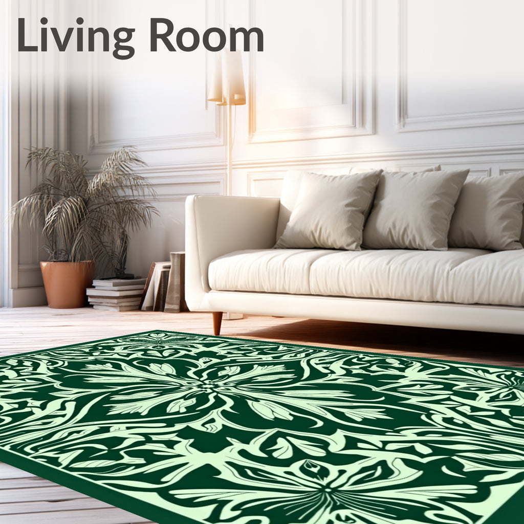 Art Nouveau Floral Symmetry Rug