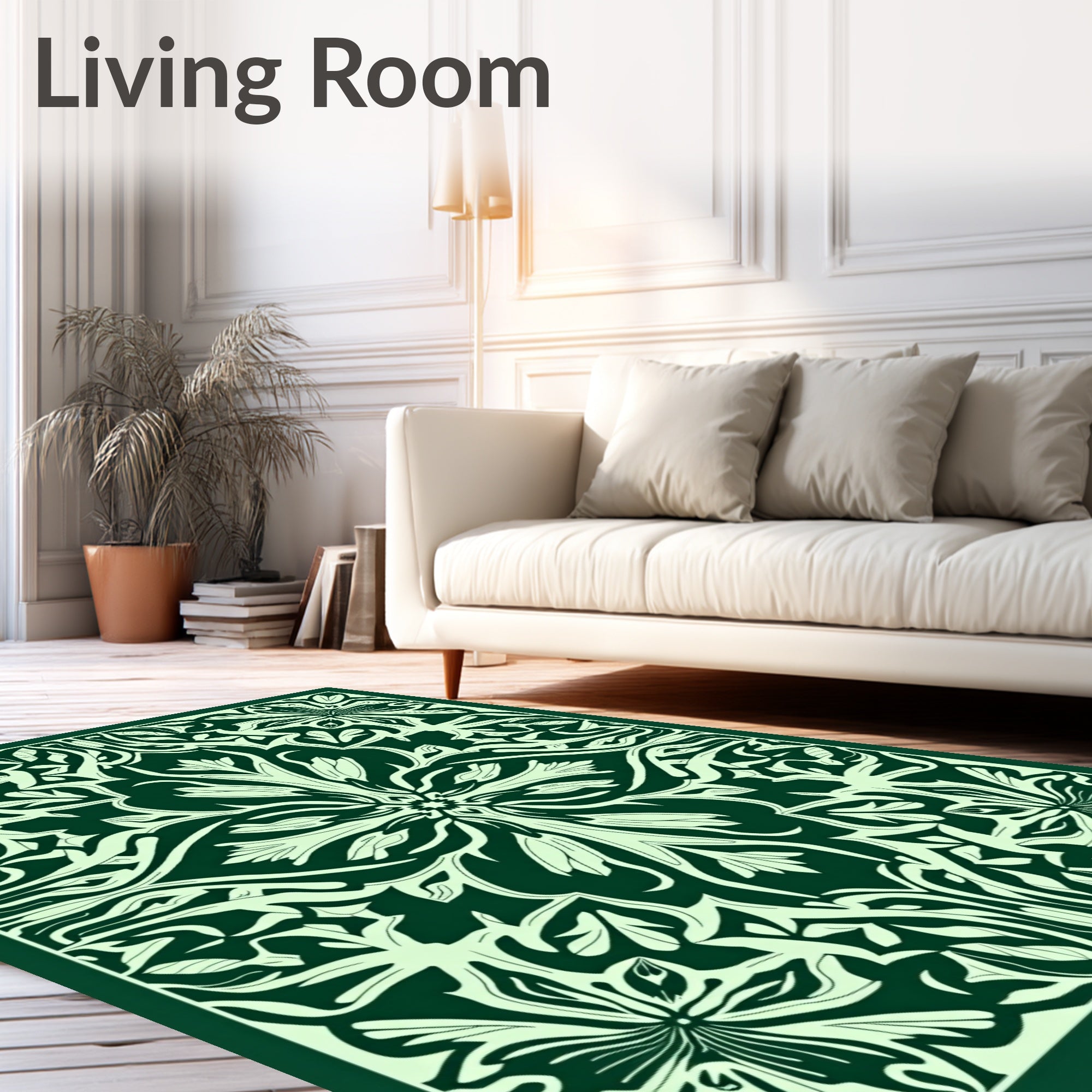 Art Nouveau Floral Symmetry Rug
