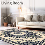 Vintage Floral Mandala Pattern Rug