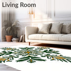 Foliage Intricate Geometric Pattern Rug
