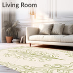Classic Floral Scrollwork Design Rug