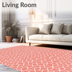Coral Organic Cell Pattern Rug