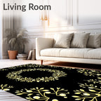 Golden Wreath Botanical Accents Rug