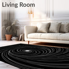 Abstract Swirling Lines Pattern Rug