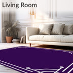 Art Deco Inspired White Border Rug